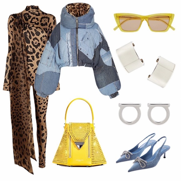 RARE MANGO RHINESTONE DENIM SLINGBACK SHOES LIMITED EDITION - Picture 10 of 12